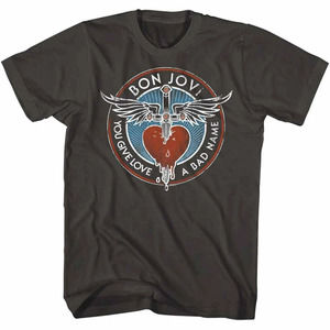 Bon Jovi Bad Name Smoke Adult T-Shirt, Bon Jovi Rock Band Shirt, Gift For Fan